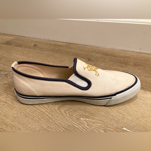 Vintage Polo Ralph Lauren Slip-on Shoes White Cream Size 6.5 ( New Old Stock )